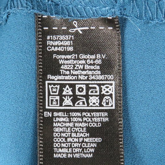 Forever 21* Women's Sleeveless Curved Hem Collarless Tunic Pleated Blouse~Medium - Picture 4 of 10